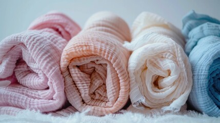 Soft Cozy Swaddle Blankets in Pastel Tones for Soothing Naptimes and Serene Slumber
