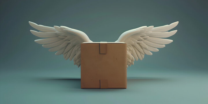 Paper box with logistics and storage concept, 3d rendering.