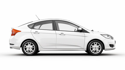 Fototapeta premium white car isolated on white background
