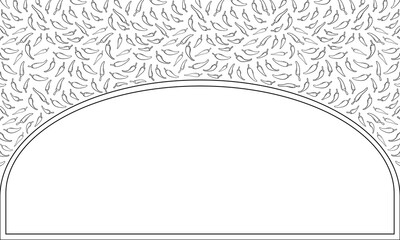 Frame of chilli pepper in hand drawn style
