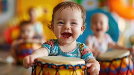 Joyful Baby Music Class Introducing Rhythms and Melodies for Early Childhood Development and Education