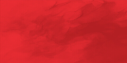 Dots halftone red color pattern gradient texture with technology digital background. Dots pop art comics with summer background
