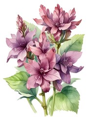 Celsia Flower Watercolor Plant Nature Art