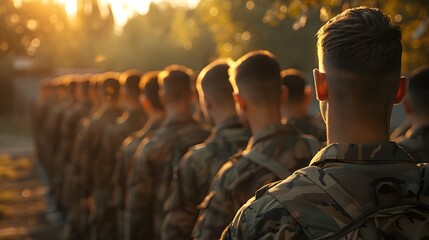 Young Soldiers in Camouflage: A Close-Up View of Military Training

