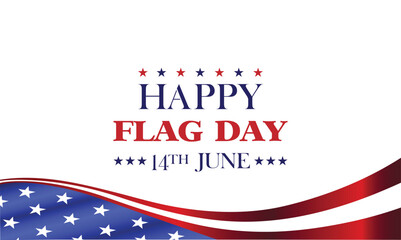 Patriotism with Stylish America Flag Illustration Design on Flag Day