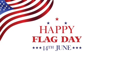 Patriotic with Stylish America Flag Illustration for Flag Day