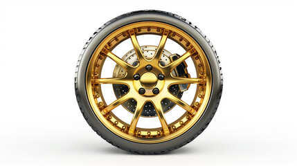 Obraz premium car wheel isolated on white