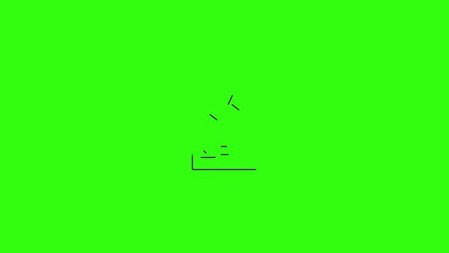 Outline black XML file document 4k icon  animation on green screen background. outline, black, xml file, document, icon, animation, 4k, green screen background, vector graphics, technology,