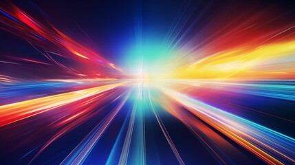 digital abstract of colorful streaks symbolizing high-speed data transfer in the digital age Background. Generative ai 