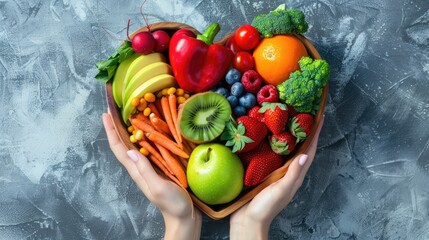 A team of nutrition experts is showcasing a selection of fruits and vegetables as part of a heart healthy diet plan aimed at managing cholesterol levels and promoting heart health This initi