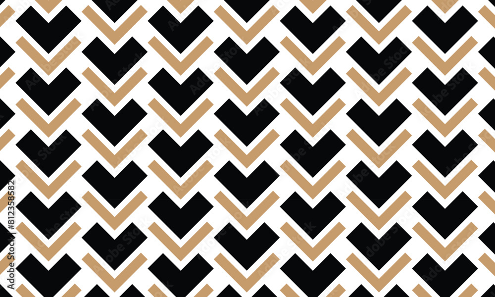 Poster abstract simple monochrome geometric black heart brown shape pattern.