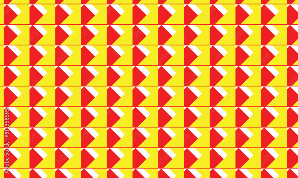 Poster abstract simple geometric red yellow color shape stylish pattern.