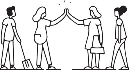 Community Cleanup Event Illustration