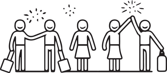 Community Cleanup Event Illustration