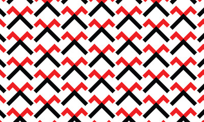 abstract simple monochrome geometric black red line shape pattern.