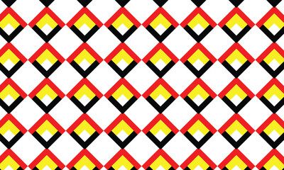 abstract simple monochrome geometric black red yellow pattern.