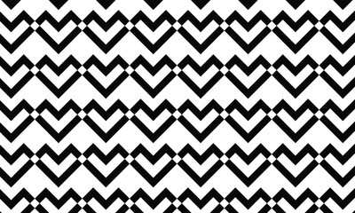 abstract simple monochrome geometric black heart pattern.