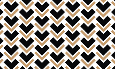 abstract simple monochrome geometric black heart brown shape pattern.