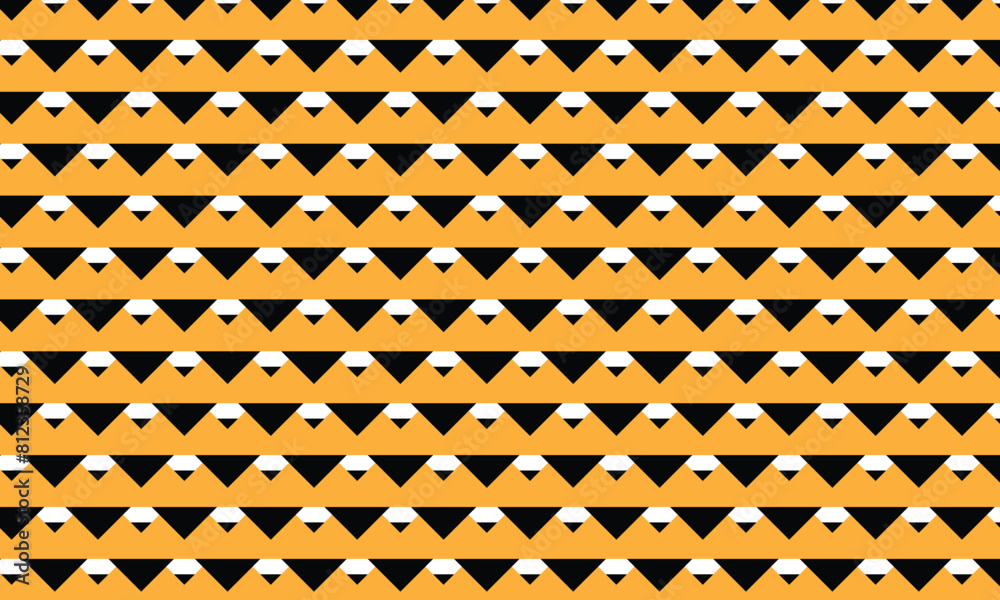 Poster abstract simple geometric black orange stylish pattern.