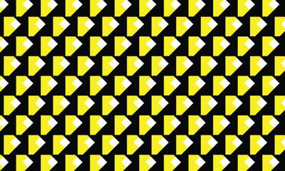 abstract simple geometric black yellow stylish pattern on white.