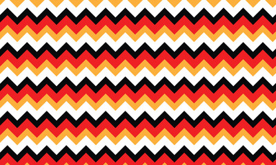 abstract simple geometric black red orange wave pattern.