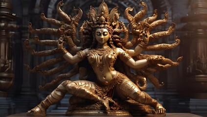 Durga Statue generate ai