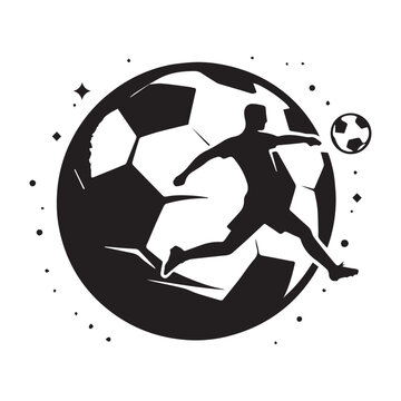 recommend clip art: Football player silhouette vector flat illustration.