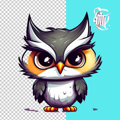 Obraz premium Little owl standing in a branch