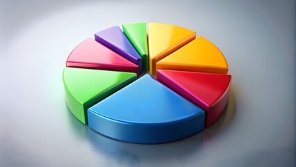 Obraz premium Abstract Business Pie Chart Illustrates Data with Colorful and Engaging Graphics for Effective Presentation.