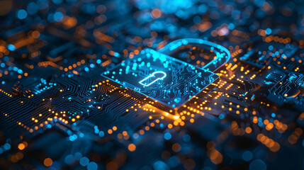 Fototapeta premium Protect your data with our state-of-the-art security system. We use the latest technology to keep your information safe.