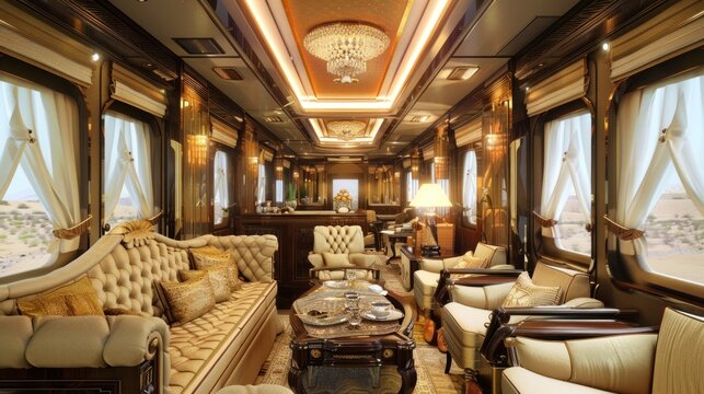 luxury train interior