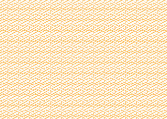 日本の伝統文様、紗綾形のパターン、手書きの水彩