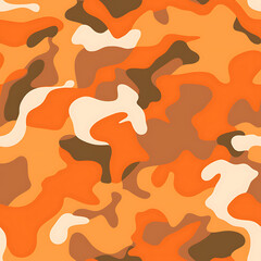 Orange camouflage digital art seamless pattern, the design for apply a variety of graphic works