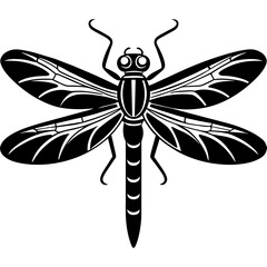 dragonfly vector icon silhouette illustration art