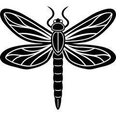 dragonfly isolated bird vector silhouette illustration