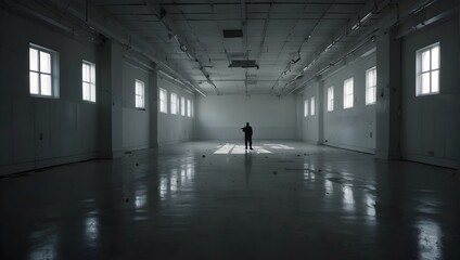 In a stark white room, a lone weapon gleams, its silhouette cutting through the emptiness with an eerie allure ai_generated