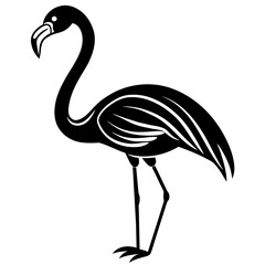 flamingo silhouette vector illustration