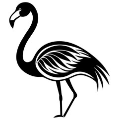 flamingo silhouette vector