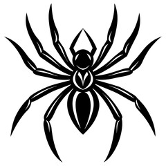 Spider vector silhouette illustration