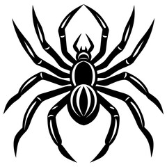 Obraz premium Spider vector silhouette illustration icon