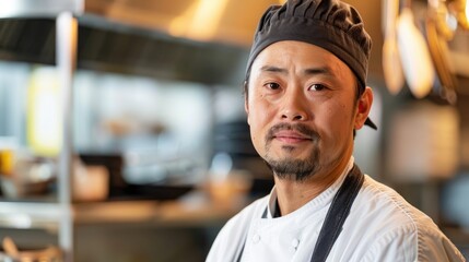 Fototapeta premium Asian Chef s Portrait