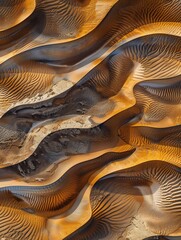 Dune Patterns Zoom in on the intricate patterns and textures of the sand dunes, highlighting the natural beauty and unique formations shaped by the wind over time