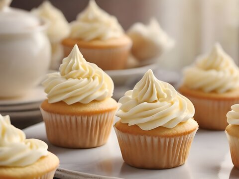 Cupcakes with cream