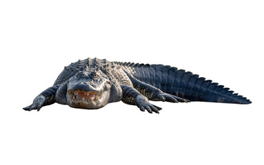 American alligator (Alligator mississippiensis) isolated from my original photo on a transparent...