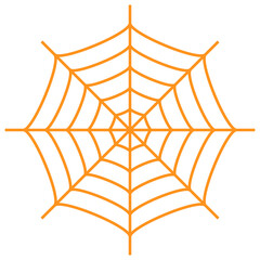 オレンジ色の蜘蛛の巣