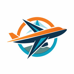 black and white airplane vector illustration