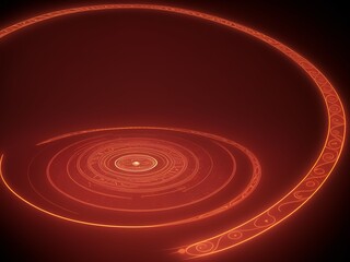 ネオンライトで描かれる魔法陣、generative ai