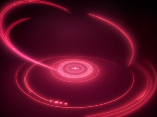 ネオンライトで描かれる魔法陣、generative ai