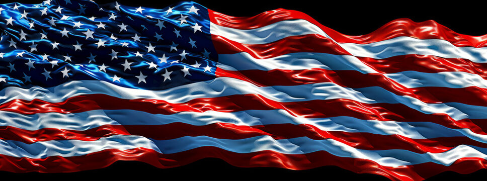 create a backdrop of the usaf flag next to the usa flag,generative ai