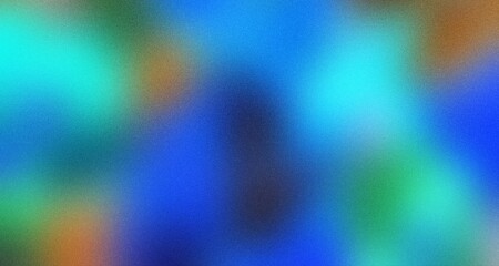 blue green abstract color gradient on black background, grainy texture website header design, blurred vibrant colors, copy space